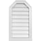 Ekena Millwork Octagonal Top Surface Mount PVC Gable Vent w/ 2"W x 2"P Brickmould Sill Frame, 16"W x 28"H GVPOT16X2803SN - alternate 1